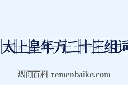 太上皇年方二十三组词是什么意思的图片